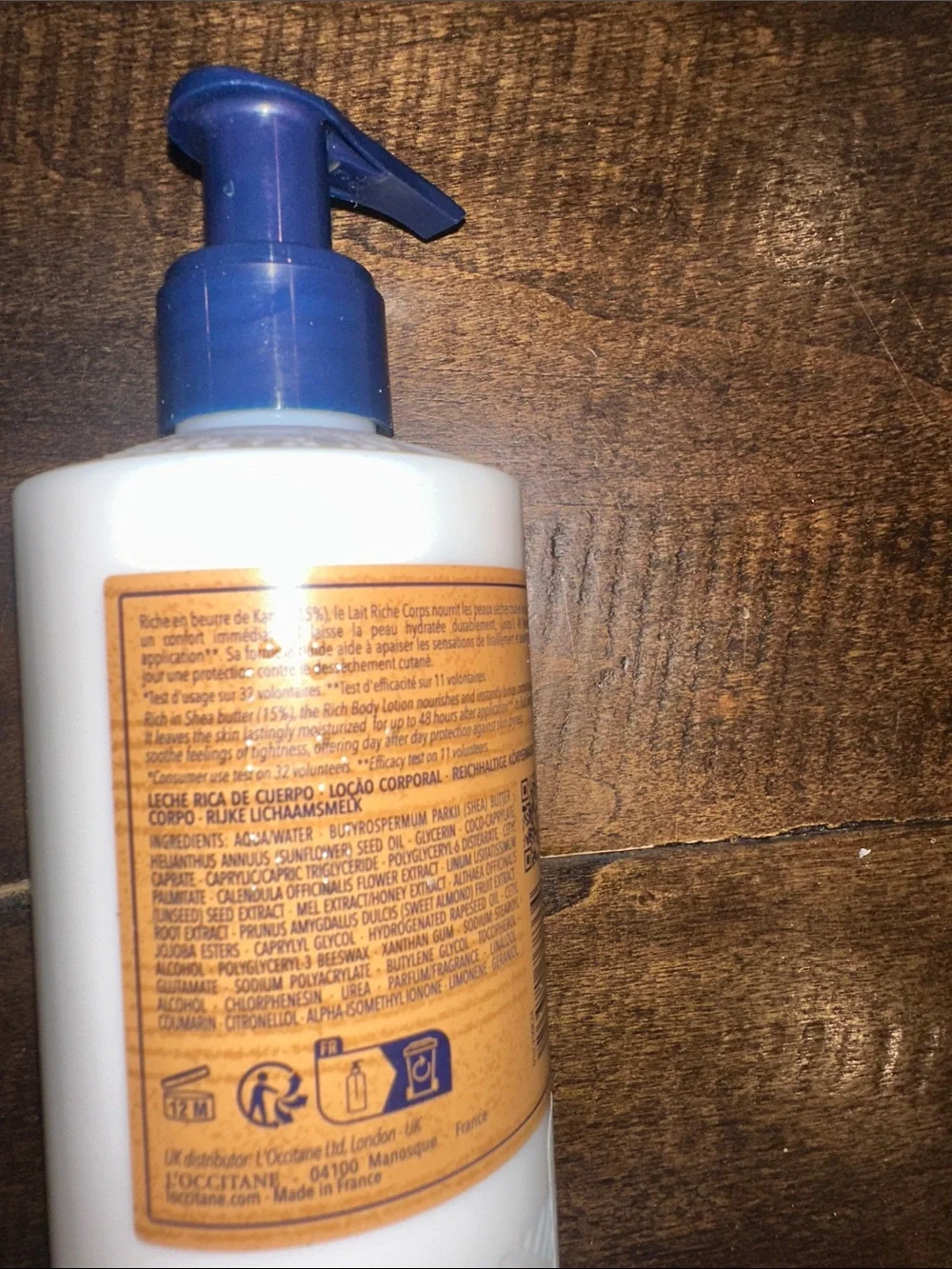 L’occitane shea butter rich body lotion